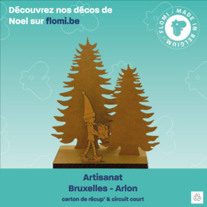 Décoration de Noël en carton - à colorier ou laisser naturelle